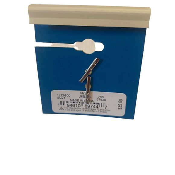 Granulated Two Toned(Silver/Gold) Ring Stack in Ladies Size 7. - Picture 5 of 5